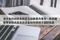 关于金价创历史新高后酝酿更大爆发！两张图看黄金技术前景投资者如何获利了