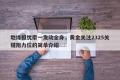地缘担忧牵一发动全身，黄金关注2325关键阻力位的简单介绍