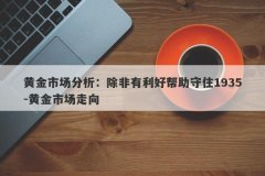黄金市场分析：除非有利好帮助守住1935-黄金市场走向
