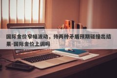国际金价窄幅波动，待两种矛盾预期碰撞出结果-国际金价上调吗