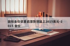 国际金价欲重启涨势须站上2015美元-2015 金价