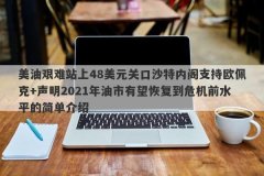 美油艰难站上48美元关口沙特内阁支持欧佩克+声明2021年油市有望恢复到危机前