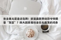 包含美元亚盘还在跌！欧盟最新举动恐令特朗普“发怒”？四大因素推动金价大