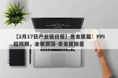 【2月17日产业链日报】贵金属篇：PPI超预期，金银震荡-贵金属销量