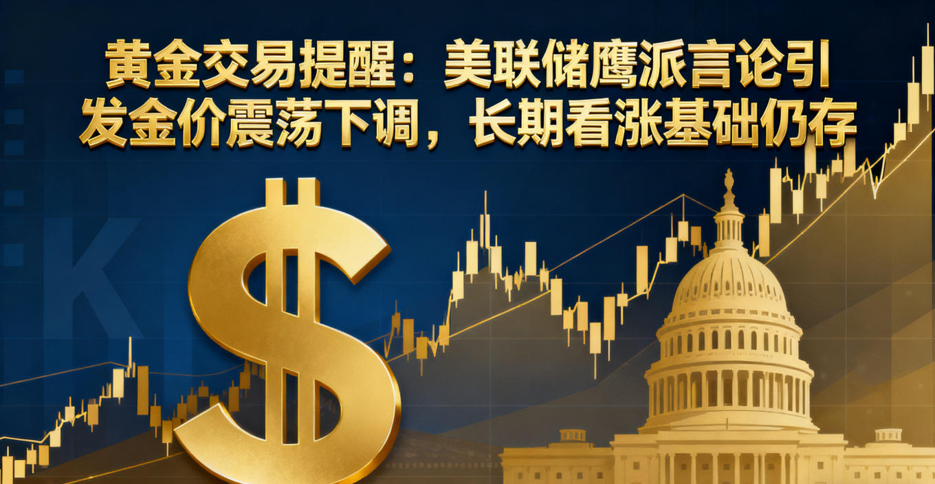 黄金交易提醒:美联储鹰派言论引发金价震荡下调,长期看涨基础仍存